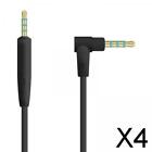 2X2.5Mm To 3.5Mm Audio Cable Headphone Cable For Qc35 Qc45 Replacement Black