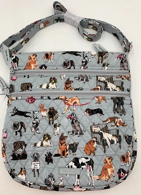 Vera Bradley Trio Zip Hipster Crossbody Bag Dog Show Actual Picture Ships #9981B - Image 1 of 4