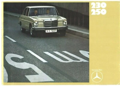 Mercedes-Benz 230 y 250 W114 berlina 1969-1972 folleto de ventas del mercado del Reino Unido Foto 1 de 2