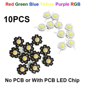 10pcs DIY High Power 3W LED COB Chip Light Beads LED Bulb Diodes Lamp Full Watt - Picture 1 of 5