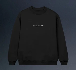 Ariania Grande Yes, and….Crewneck Girls/Teen Black Sweatshirt Medium BRAND NEW! - Picture 1 of 6