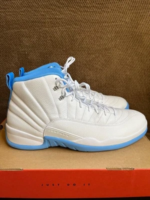 Jordan 12 Retro Melo 2025 Size 15 Mens Brand New White University Blue Nike Air  - Image 1 of 4