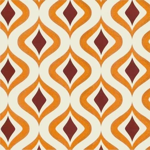 Graham & Brown 15195 Superfresco Easy Trippy Wallpaper Orange and Chocolate - Picture 1 of 8