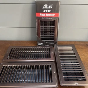 Registro de piso Altus 4”x 10” bronce frotado con aceite (juego de 4) ¡¡RARO!!! - Imagen 1 de 8