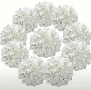 72pcs, Artificial Flowers Hydrangea Heads, False,No Stems for Wedding/Shower - Picture 1 of 4