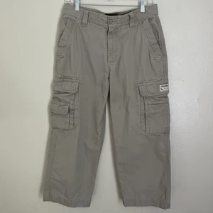 EDDIE BAUER Cropped Cotton Canvas Cargo Hiking Pants, Khaki- 30x24 - Picture 1 of 8