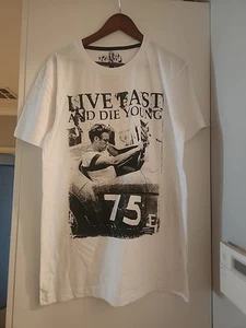 NWT Radio Days James Dean Foreign Import T-shirt Live Fast Die Young L - Picture 1 of 12