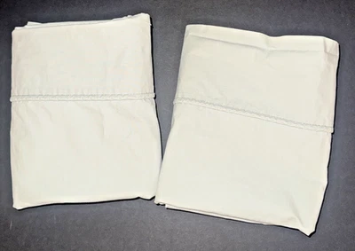 WAMSUTTA Gris Claro FUNDAS DE ALMOHADA Juego Estándar 2 100% Algodón 20 x 26" Usadas en Excelente Condición Foto 1 de 4