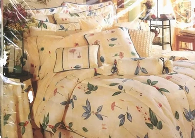 CROSCILL Gazebo Botanica Floral Amarillo 5 piezas 82x84 Juego de paneles de cortinas y cenefas Foto 1 de 4