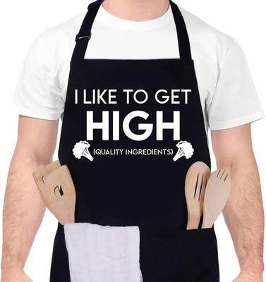 Funny Grilling Apron for Men - BBQ & Cooking Get High Quality Ingredients  - Image 1 of 4