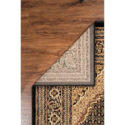 Alfombra Linon McKinley Mahi Tabriz Power Loomed Polipropileno 9' X 12' en Negro Foto 1 de 4