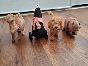 Lot Of 4 Rare Antique Animal Tin Wind Up Toys Modern Toys Seal Camel Lion Bear  - Picture 1 of 24