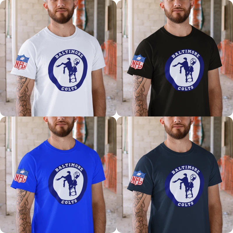 Camiseta Estilo Retro 1961 Baltimore Colts Doble Estampada S - 3XL NUEVA SIN ETIQUETAS Foto 1 de 1