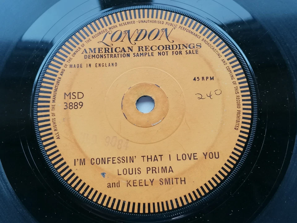 LOUIS PRIMA & KEELY SMITH ONE SIDED LONDON DEMO   I'M CONFESSIN' THAT I LOVE YOU - Image 1 of 3