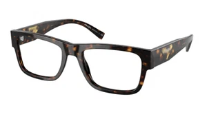 New PRADA Eyeglasses VPR 15Y 2AU-1O1 54-19 145 Large Havana Tortoise Frames - Picture 1 of 6