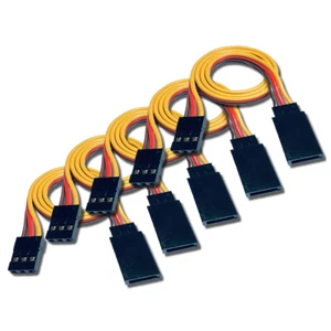 ✅ 5 Stück 100cm JR Graupner Servokabel Verlängerung Servo 1000mm 26AWG 1 Meter ✅ - Picture 1 of 13
