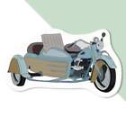 'Motorcycle With Sidecar' Decal Stickers (DW030752)