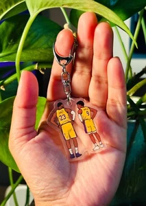 Lebron Bronny James Lakers Custom Acrylic Keychain - Picture 1 of 2