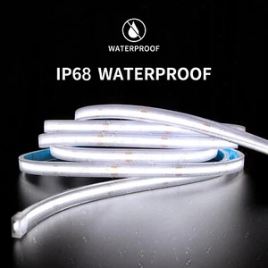 384LEDs/m 8mm Waterproof COB LED Light Strip Flexible Tape Outdoor Light 16.4ft - Picture 1 of 50