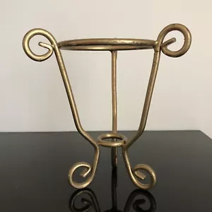 Gold Tone Wrought Iron Planter Base 7”Tall, 4.5”Across - Picture 1 of 6