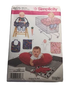Simplicity 4225 Accesorios Bebé Funda Almohada Asiento Conejito Muñeca Babero Zanahoria - Imagen 1 de 2