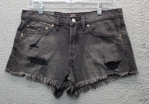 BDG Shorts Women's 27 Gray Denim Urban Outfitters Distressed Essential Mid Rise - Picture 1 of 8