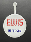 Elvis Presley Concert Tab Pin White ELVIS In Person