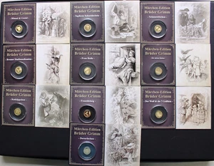 10 monedas de oro Liberia diferentes de 20 dólares 1/100 oz edición de cuento de hadas 999 hermanos Grimm - Imagen 1 de 10