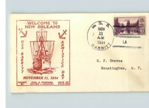 U.S.S. BABBITT Navy Ship, Armistice Day 1934 "Welcome to New Orleans" - Picture 1 of 1