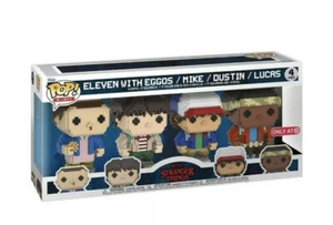 Target Funko Pop! 8 Bit 4-Pack Stranger Things - Eleven Mike Dustin Lucas 2022 - Picture 1 of 2