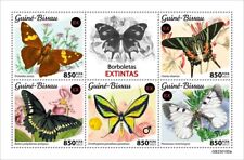 Ausgestorbene Schmetterlinge postfrisch Briefmarken 2023 Guinea-Bissau M/S