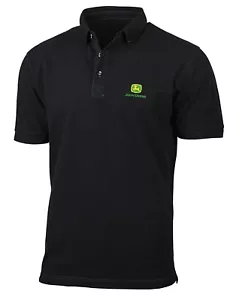 Genuine John Deere Black Polo Shirt - Picture 1 of 3