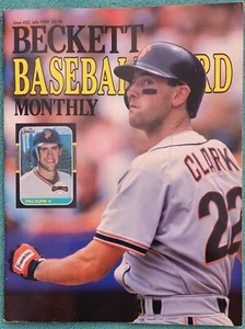 Giants' Will Clark 1989 Beckett Baseball Card Monthly Full Issue 96 Pages - Picture 1 of 5