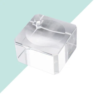 Clear Crystal Ball Stand Set Of 3 Display Holders For Round Objects - Imagen 1 de 11