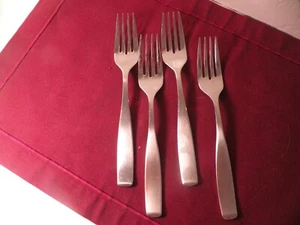 Set of 4 Mikasa RIVERSIDE pattern Satin stainless salad forks 7 1/2" - Picture 1 of 5
