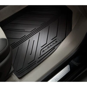 1st and 2nd row ALL-WEATHER FLOOR MATS IN EBONY WITH ENCORE SCRIPT OEM 42364956 - Picture 1 of 3