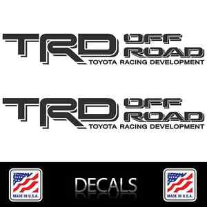(2) TRD OFF ROAD Decals Stickers Matte Black Vinyl Toyota Tacoma Tundra 4Runner