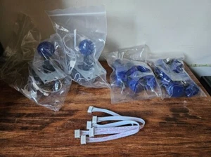 Blau Arcade-Kit zum Selbermachen - 2 Kampfstöcke, 16 Knöpfe, 2 quadratische Platten, Verbinder - Bild 1 von 7