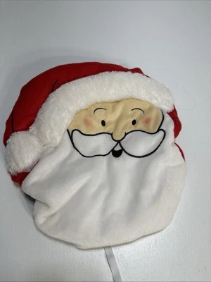 Cubierta de tapa de inodoro de felpa de Papá Noel, terciopelo sintético suave aprox. 14x12 Foto 1 de 4