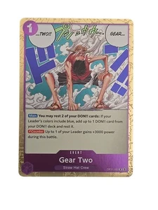 Gear Two OP11-080 R One Piece TCG - A Fist Of Divine Speed Inglés Casi Nuevo - Imagen 1 de 2