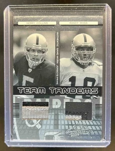 2006 Playoff Absolute Kerry Collins Randy Moss Team Tandems Prime Patch #/25 - Picture 1 of 2