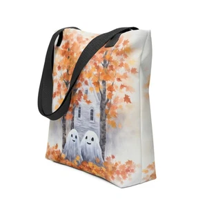 Two Cute Ghosts Halloween Tote Bag - Picture 1 of 1