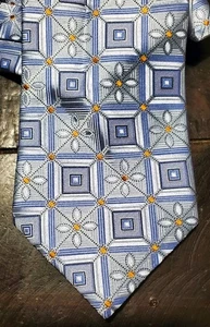 ERMENEGILDO ZEGNA Couture XXX Krawatte blau quadratisch 100 % Seide Italien - Bild 1 von 4