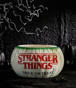 TRENDING STRANGER THINGS PUMPKIN HALLOWEEN CANDY TRICK OR TREAT BOWL NEW GEORGE - Picture 1 of 4
