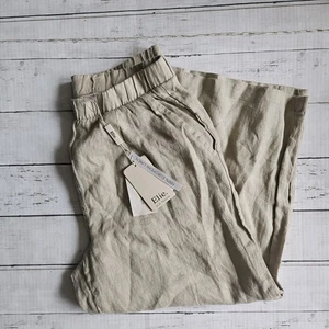 Elie Tahari 100% Linen Pants NWT Khaki Size Small - Picture 1 of 11