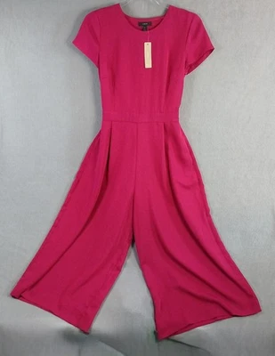 J.Crew Women's Short Sleeve Wide Leg Jumpsuit Size 0 Pink NWT - Image 1 of 4