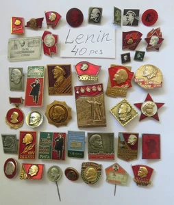 Vintage SOWJETISCHE ZEIT Propaganda des Kommunismus UdSSR Satz Abzeichen Lenin 40 S. - Bild 1 von 6