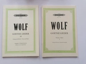 Hugo Wolf, Goethe-Lieder Vol. 1+3, Edition Peters, 2010? - Bild 1 von 4