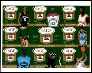2002-03 Lebron James Rookie SAGE Pangos High School Uncut Sheet Green *JP2060 - Bild 1 von 2