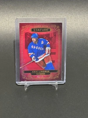 2022-23 Upper Deck Stature #12 Eric Lindros Red /75 New York Rangers - Image 1 of 2